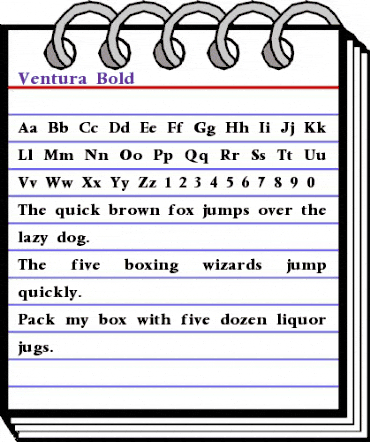 Ventura Regular animated font preview