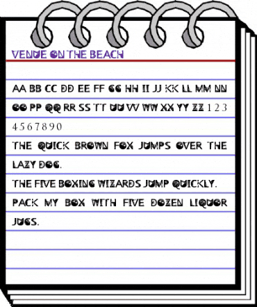 Venue_on_the_Beach Regular animated font preview