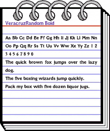 VeracruzRandom Bold animated font preview