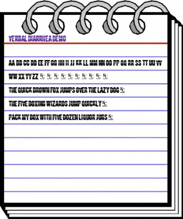 Verbal Diarrhea Regular animated font preview