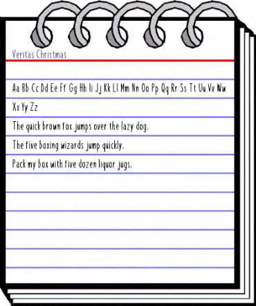 Veritas Christmas Regular animated font preview