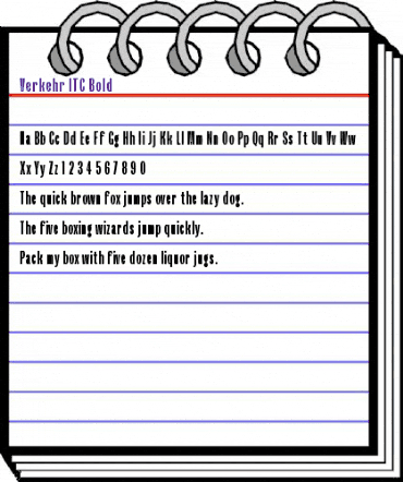 Verkehr ITC Bold animated font preview Verkehr ITC Bold animated font preview