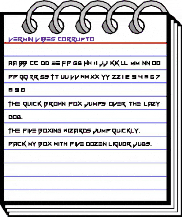 Vermin Vibes Corrupto Regular animated font preview