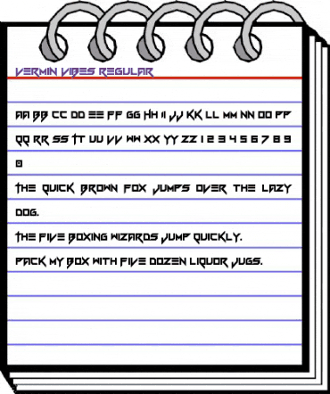 Vermin Vibes Regular animated font preview Vermin Vibes Regular animated font preview