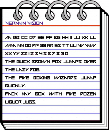 Vermin Vision Regular animated font preview