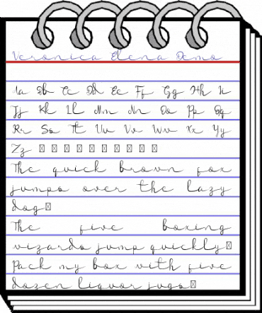Veronica Elena Demo Regular animated font preview