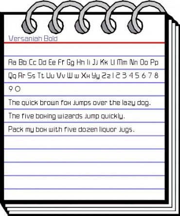 Versaniah_Bold Regular animated font preview