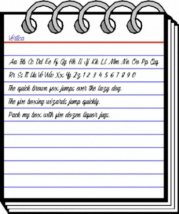 Vertica Regular animated font preview