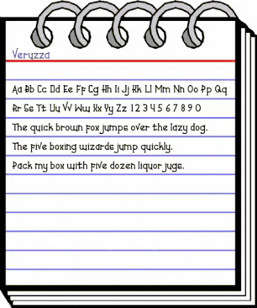 Veruzza Regular animated font preview