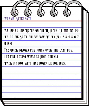 Verve Alternate Regular animated font preview