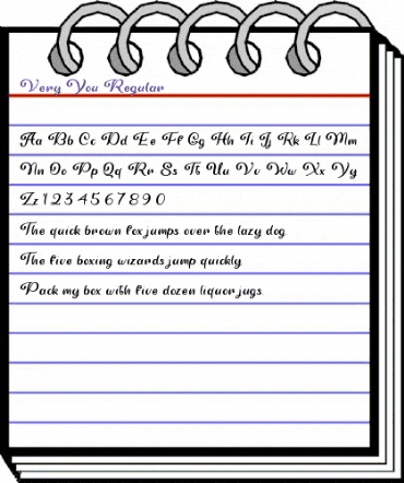 Very You Regular animated font preview