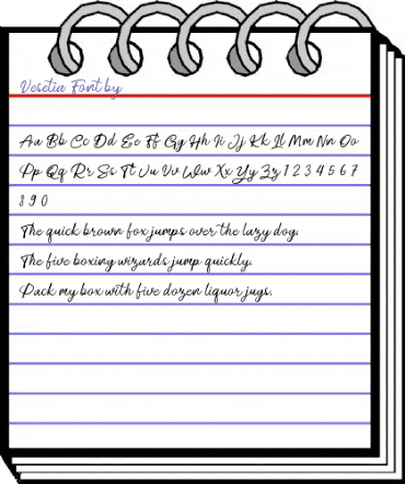 Vesetia Regular animated font preview