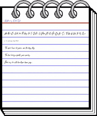 Vezthisory Regular animated font preview