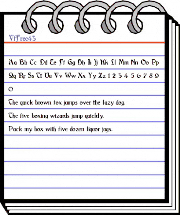 VfFree43 Regular animated font preview
