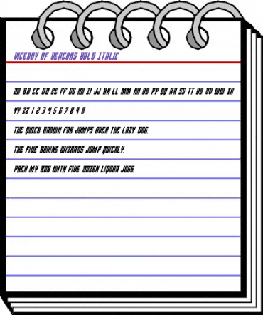 Viceroy of Deacons Bold Italic Bold Italic animated font preview