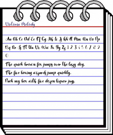 Victoria Melody Regular animated font preview