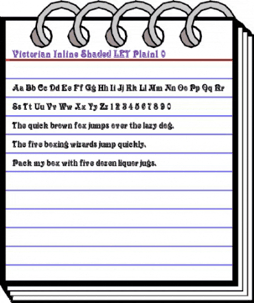 Victorian Inline Shaded LET Plain animated font preview