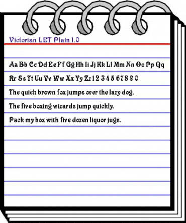 Victorian LET Plain animated font preview