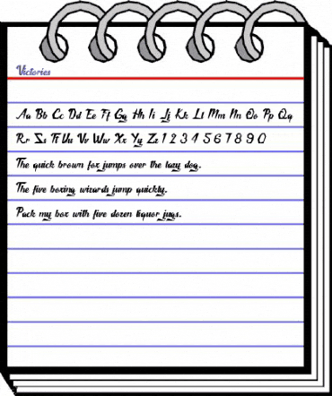 Victories Regular animated font preview