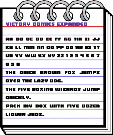 Victory Comics Expanded Expanded animated font preview