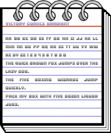 Victory Comics Gradient Regular animated font preview