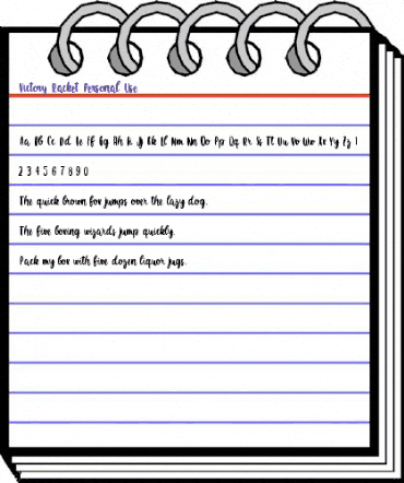 Victory Racket - Personal Use Regular animated font preview