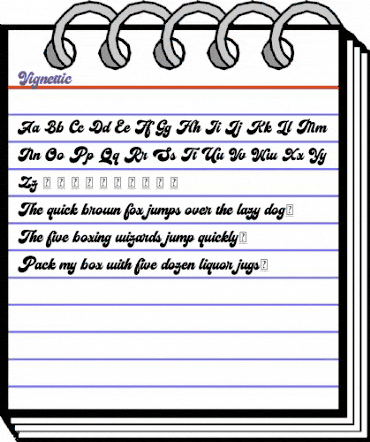 Vignettic Regular animated font preview