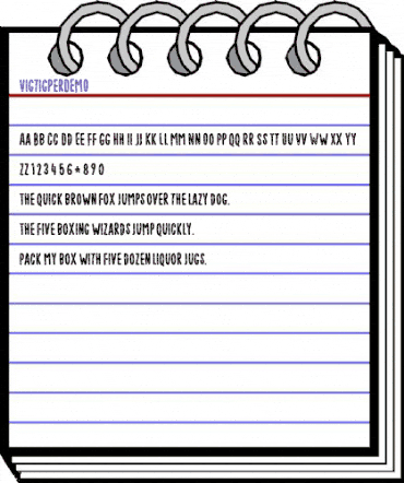 Vigtigper DEMO Regular animated font preview