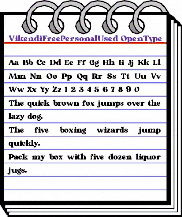 Vikendi Free Personal Used animated font preview