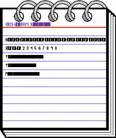 VIKING, MIDDLE Runes Bold Regular animated font preview