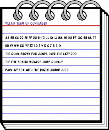 Villain Team-Up Condensed Regular animated font preview Villain Team-Up Condensed Regular animated font preview