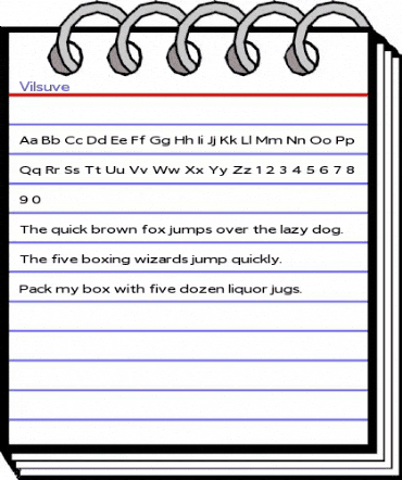 Vilsuve Regular animated font preview