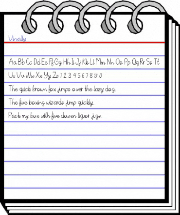 Vinally Regular animated font preview