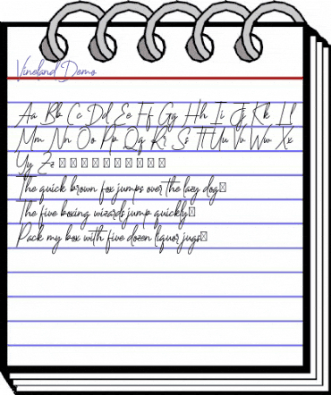 Vineland Demo Regular animated font preview