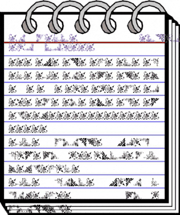 Vintage Decorative Corners 11 Regular animated font preview