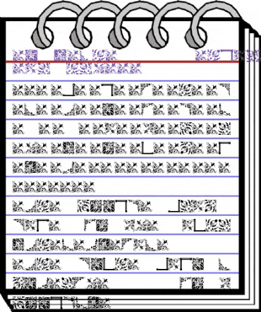 Vintage Decorative Corners 17 Regular animated font preview