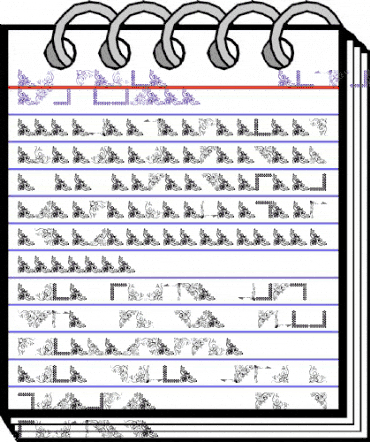 Vintage Decorative Corners 21 Regular animated font preview