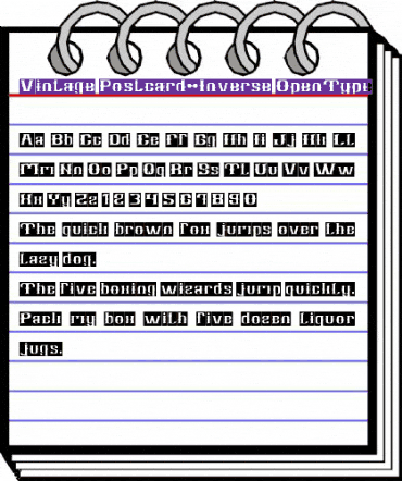 Vintage Postcard-Inverse Regular animated font preview