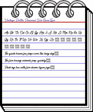 Vintage Rotter Personal Use Regular animated font preview