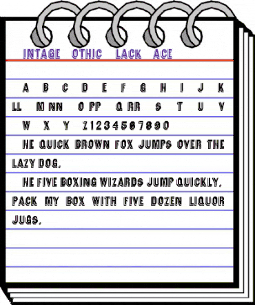 VintageGothic-BlackFace Regular animated font preview