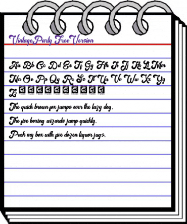 Vintage Party FreeVersion Regular animated font preview Vintage Party FreeVersion Regular animated font preview