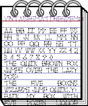Vintages Matches Demo Regular animated font preview Vintages Matches Demo Regular animated font preview