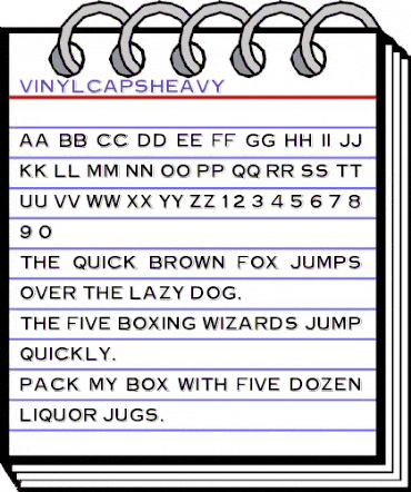 VinylCapsHeavy Regular animated font preview