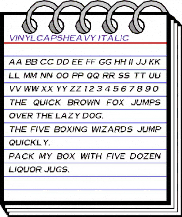 VinylCapsHeavy Italic animated font preview VinylCapsHeavy Italic animated font preview