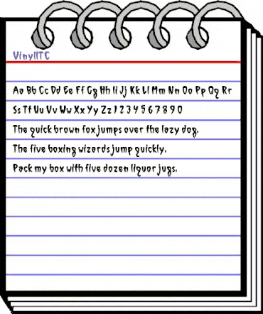 VinylITC Regular animated font preview