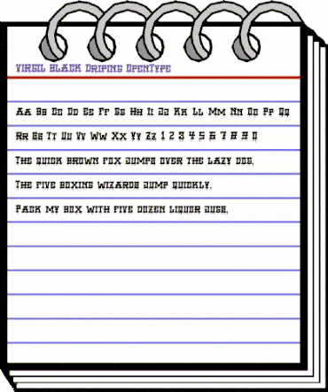 VIRGIL BLACK Driping Regular animated font preview