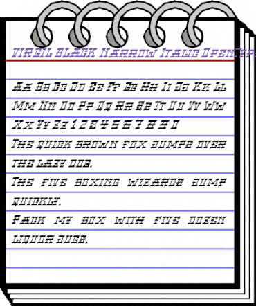 VIRGIL BLACK Narrow Italic Regular animated font preview VIRGIL BLACK Narrow Italic Regular animated font preview