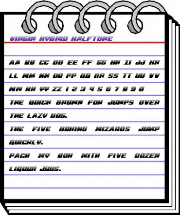 Virgin Hybrid Halftone Regular animated font preview Virgin Hybrid Halftone Regular animated font preview