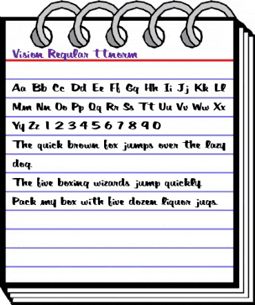 Vision Regular animated font preview