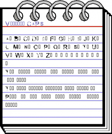 Visions CAPS Regular animated font preview